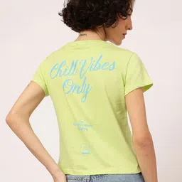 DressBerry Typography Printed Pure Cotton T-shirt-image-79