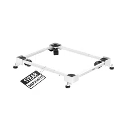 FEDUS Fridge Stand Trolley with Wheels 225 Kg Load Capacity Single Double Door MS Steel Frame Black image 1