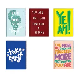 shapes Shape Case Bound Note Book B6 (12.5 x 17.6 cm) 192 Page Single Line Assorted, 6503 image 2