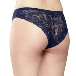 Leading Lady Navy & Magenta Lace Work Panty - Pack Of 2 image 4