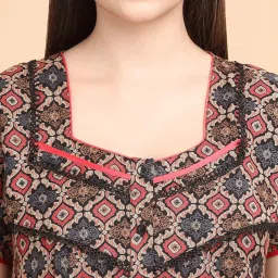 Sweet Dreams Multicolor Cotton Printed Nighty image 4