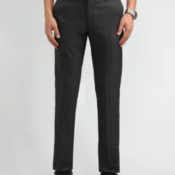 Arrow Grey Slim Fit Self Pattern Trousers image 4