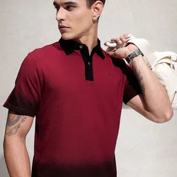 WROGN Tie and Dye Ombre Effect Comfort Fit Polo Collar Pure Cotton T-shirt-picture-48