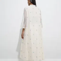 Zuba by Westside Off-White Floral Embroidered A-Line Kurta image 2