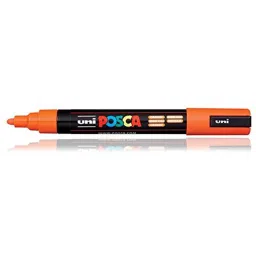 Uni Posca PC-5M 1.8-2.5 mm Medium Tip Orange Ink Water Based Paint Marker (Pack of 6 Pcs) image 2