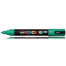 Uni Posca PC-5M 1.8-2.5 mm Medium Tip Green Ink Water Based Paint Marker (Pack of 6 Pcs) image 2