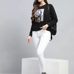 Monte Carlo Black Graphic Print Sweatshirt image 4