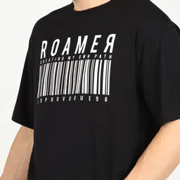 Provogue Men Typography Printed Pockets Boxy T-shirt image 2