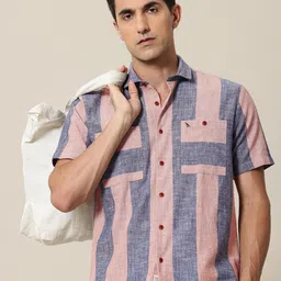 Mr Bowerbird Premium Striped Casual Shirt-image-34