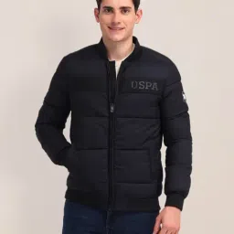 U.S. Polo Assn. Blue Regular Fit Quilted Bomber Jacket-picture-41
