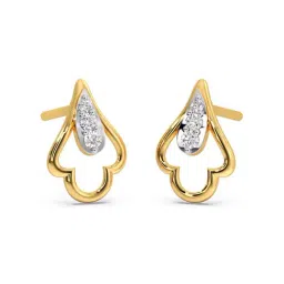 Candere by Kalyan Jewellers Company 18k Yellow Gold And Diamond Stud Earring-image-0