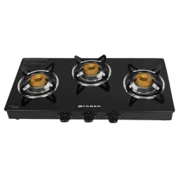 Faber Glass Top 3 Burner Gas Stove with Powder Coated Pan Support & Manual Ignition (Black)-image-74