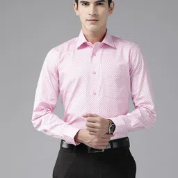 Blackberrys Pure Cotton Slim Fit Micro Checked Formal Shirt-picture-1