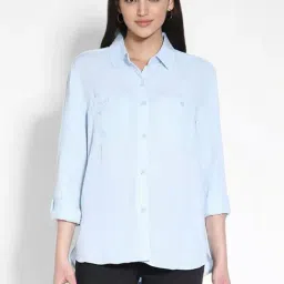 American Eagle OutFitters Blue Regular Fit Shirt-image-97