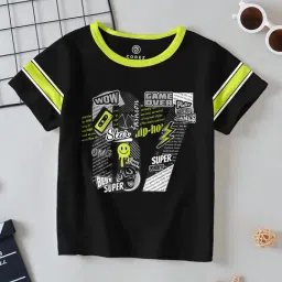 Codez Boys Orange & Black Printed T-Shirt (Pack Of 2) image 3