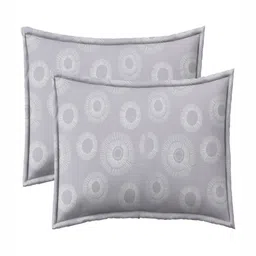 Myntra Elegant Homes Purple & White Geometric 160 TC King Bedsheet Set 2.74 m x 2.74 m image 3