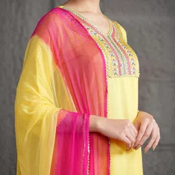 Anouk Women Yellow Kurta Sets image 3