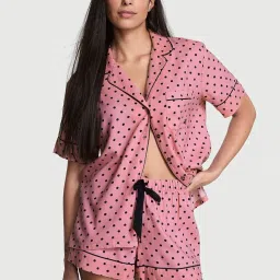 victoria's secret intimates Victoria's Secret Pink Polka Dots Shirt & Shorts-picture-21