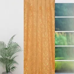 GEET CREATIONS Gold-Toned Floral Window Curtain-picture-22
