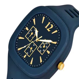 Hala Men Pack Of 2 Solid Dial Regular Style Straps Analogue Watch BLACK-Blue -MILLER-01 image 2