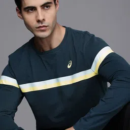 ASICS Men Pure Cotton Striped Long Sleeves Training T-shirt-picture-29