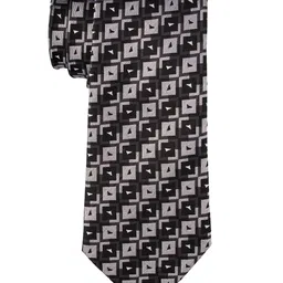 The Tie Hub Men Woven Design Silk Broad Tie-picture-40