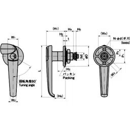 TAKIGEN Waterproof Handle Zinc Alloy 275 g, A-140-2-1-10YR2/1(#0200) image 2