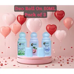 Elecsera Set Of 3 Rose, Lavender & Aloe Vera Long Lasting Underarm Roll On - 50 ml Each-picture-18