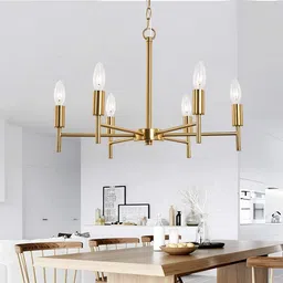 Prop It Up Chandelier 6-Lights Modern Pendant Lighting Gold Antique Finish Ceiling Light Fixture, Indoor Candle Chandelier for Living-Room-(AC) 25694 image 2