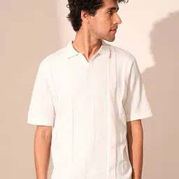 SELECTED Men Self Design Polo Collar Cotton T-shirt-picture-13