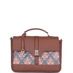 ZOUK Mughal Garden Printed Structured Satchel image 2