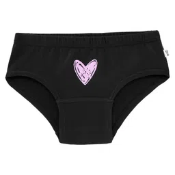 Plan B Cotton Blend Woven Pack Of 4 Hearts Printed Hipster Panties - Black Purple Grey Blue image 4