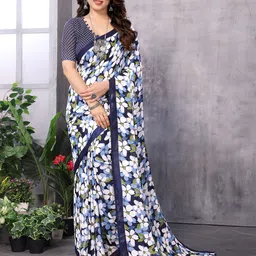 Nirmohi Fashion Women's Floral Printed Saree-picture-25