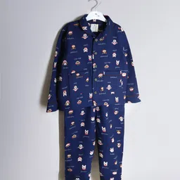 Cherry Crumble Kids Conversational Printed Shirt & Pyjama Night suit-picture-49