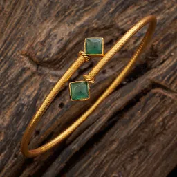 Kushal's Fashion Jewellery Gold-Plated Stone Studded Antique Kada Bracelet-picture-41