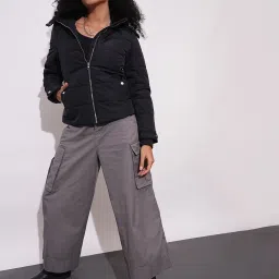 Globus Black Regular Fit Puffer Jacket image 4