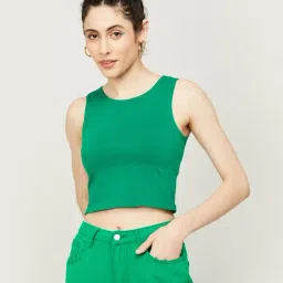 Ginger by Lifestyle Green Cotton Regular Fit Top-image-33