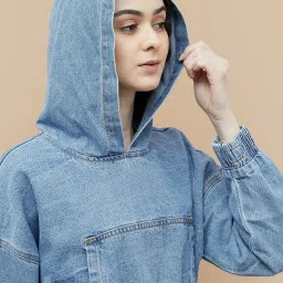 Ginger by Lifestyle Blue Cotton Regular Fit Sweatshirt image 4