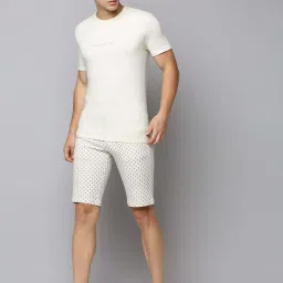 showoffff SHOWOFF Beige Regular Fit Printed Shorts image 4