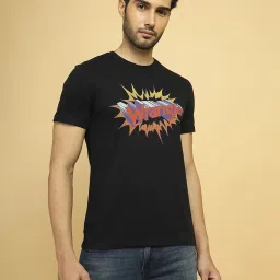 Wrangler Black Cotton Regular Fit Printed T-Shirt image 4