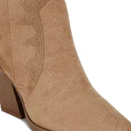 Rag & Co Women's Camel Casual Booties image 4