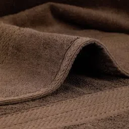Creeva Classic Navy and Brown Cotton Solid Towels image 4