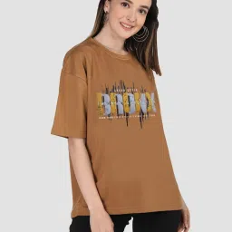 Chkokko Brown Printed T-Shirt image 4