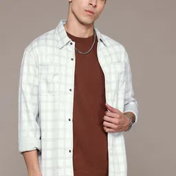 The Roadster Lifestyle Co. Men Checked Casual Shacket-image-61