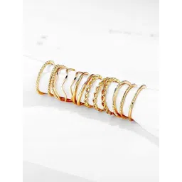 TheVineGirl Set Of 14 Gold-Plated Finger Rings image 2