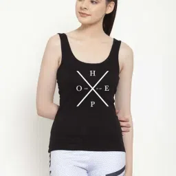 Friskers Black Graphic Print Camisole-image-0
