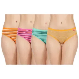 Dollar Missy Multicolor Striped Hipster Panty (Pack  of 4)-picture-29