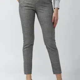 Van Heusen Grey Flat Front Trousers-image-5