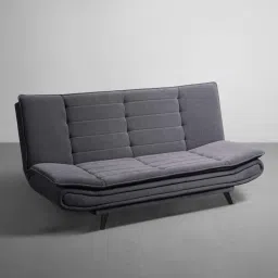 Sleepyhead Ash Grey Fabric Foldable 3 Seater Sofa Cum Bed image 4