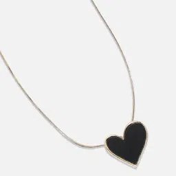Sohi women's enamel heart' pendant tourmaline black image 5